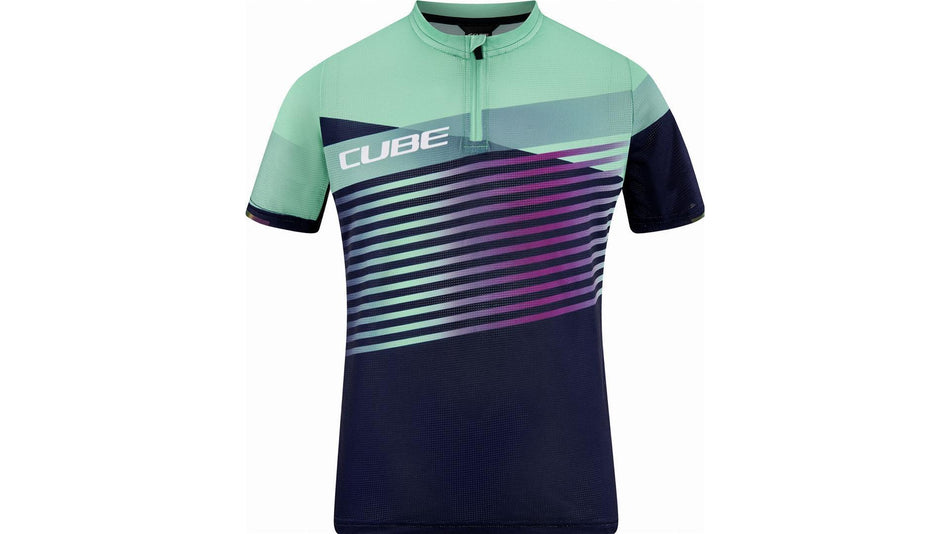 Cube Teamline Trikot Rookie Kurzarm blue´n´mint