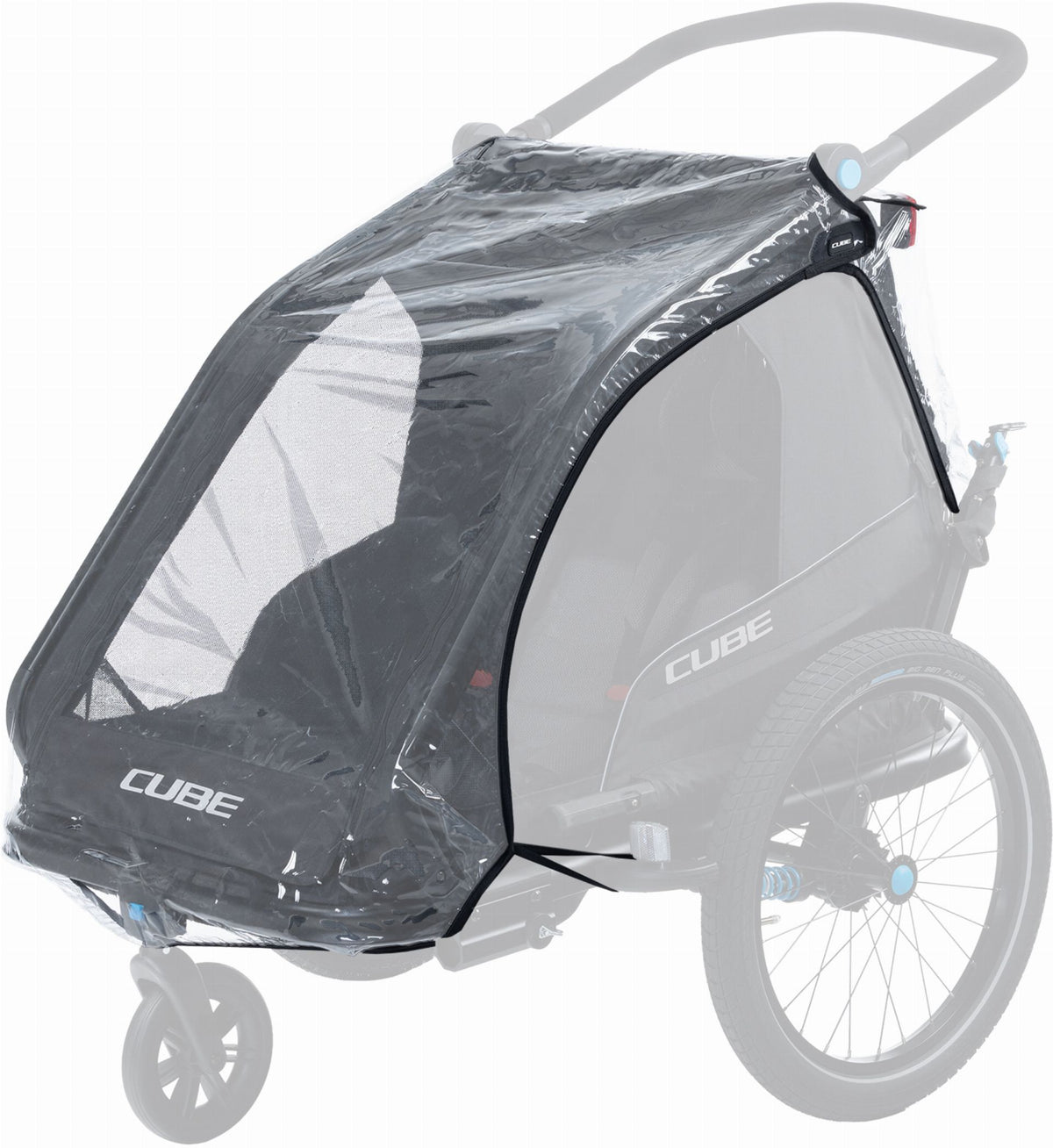regenschutz fahrradanhänger selber machen Cube Regenschutz für Kinder Fahrradanhänger Double CMPT transparent – Biketech24
