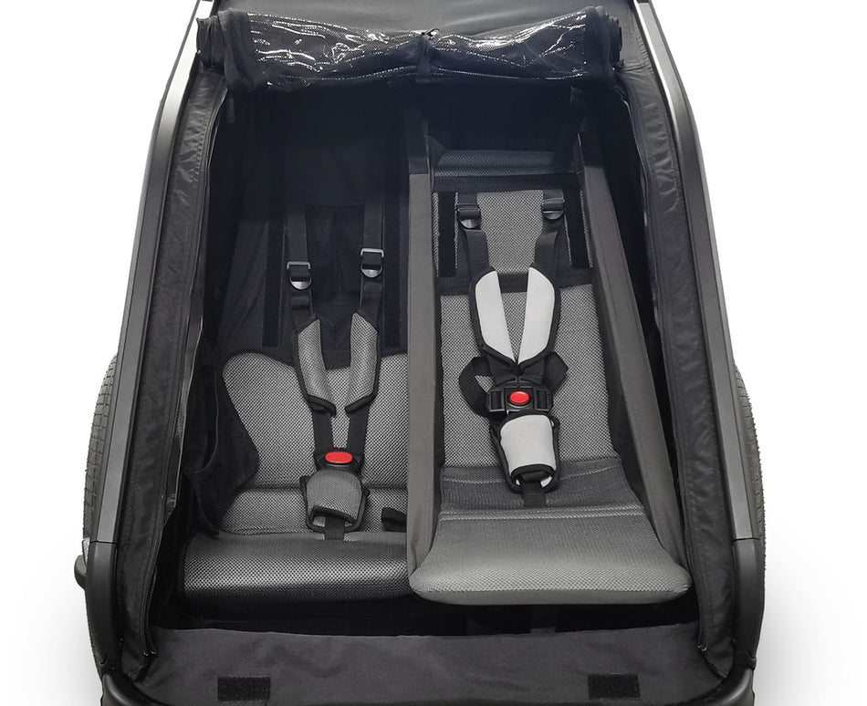 Cube Babyschale für Kinder Fahrradanhänger Double CMPT black