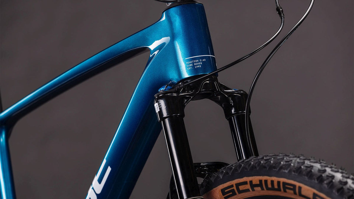 cube fahrrad grau blau Cube Reaction C:62 SLX MTB-Hardtail Diamant 29" electricblue´n´white – Biketech24