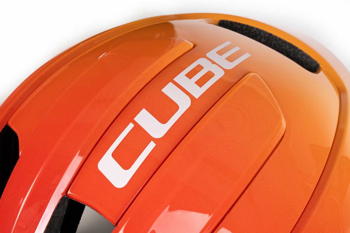 Cube Heron Teamline Rennrad-Helm white'n'orange – Biketech24