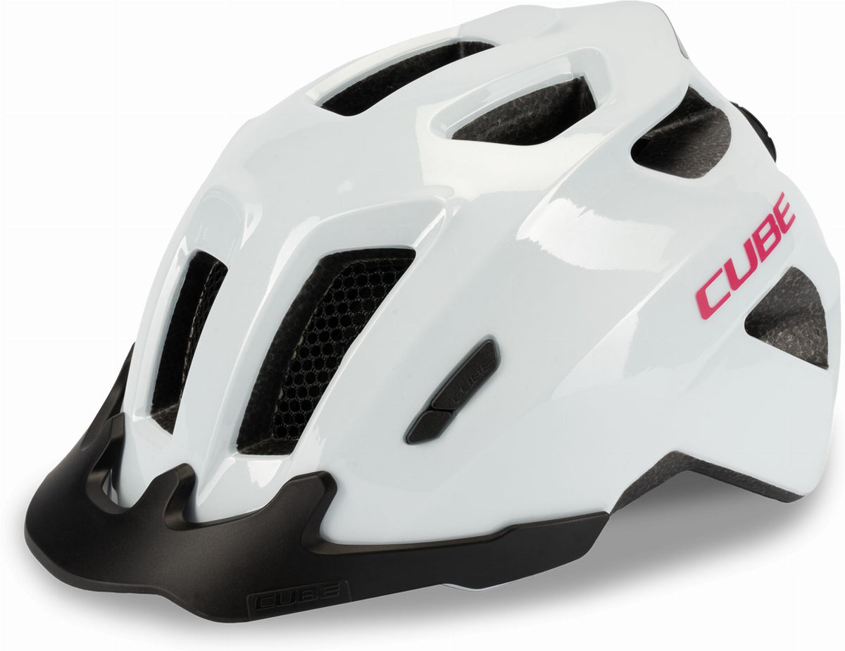 fahrradhelm damen weiß pink Cube Fink Kinder-Helm flashwhite'n'pink – Biketech24
