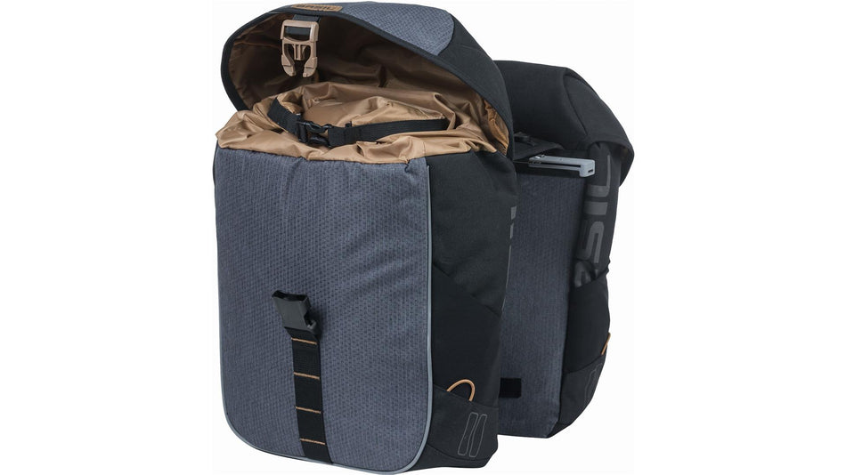 Basil Miles Mik Hinterradtasche black slate 34 L