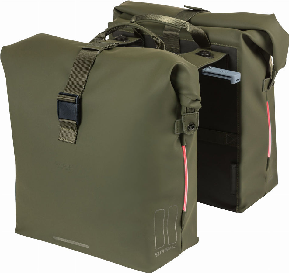 Basil SoHo Nordlicht Mik Hinterradtasche mossgrün 41 L