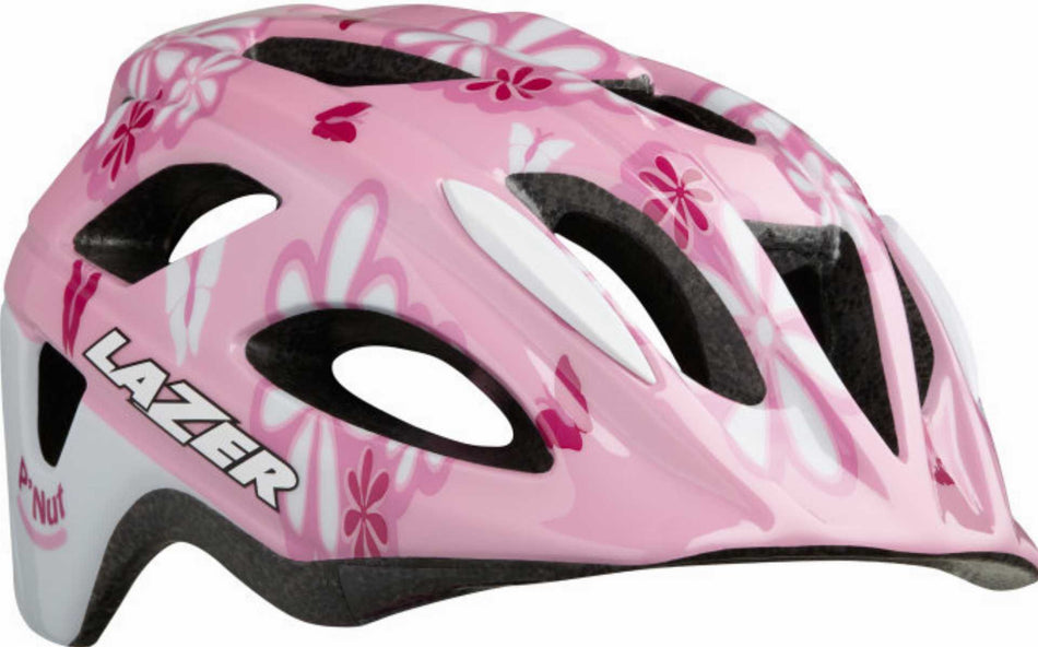B-Ware - Lazer P'Nut + NET Kinder-Helm pink flowers unisize/54-61 cm (Gebrauchtware)