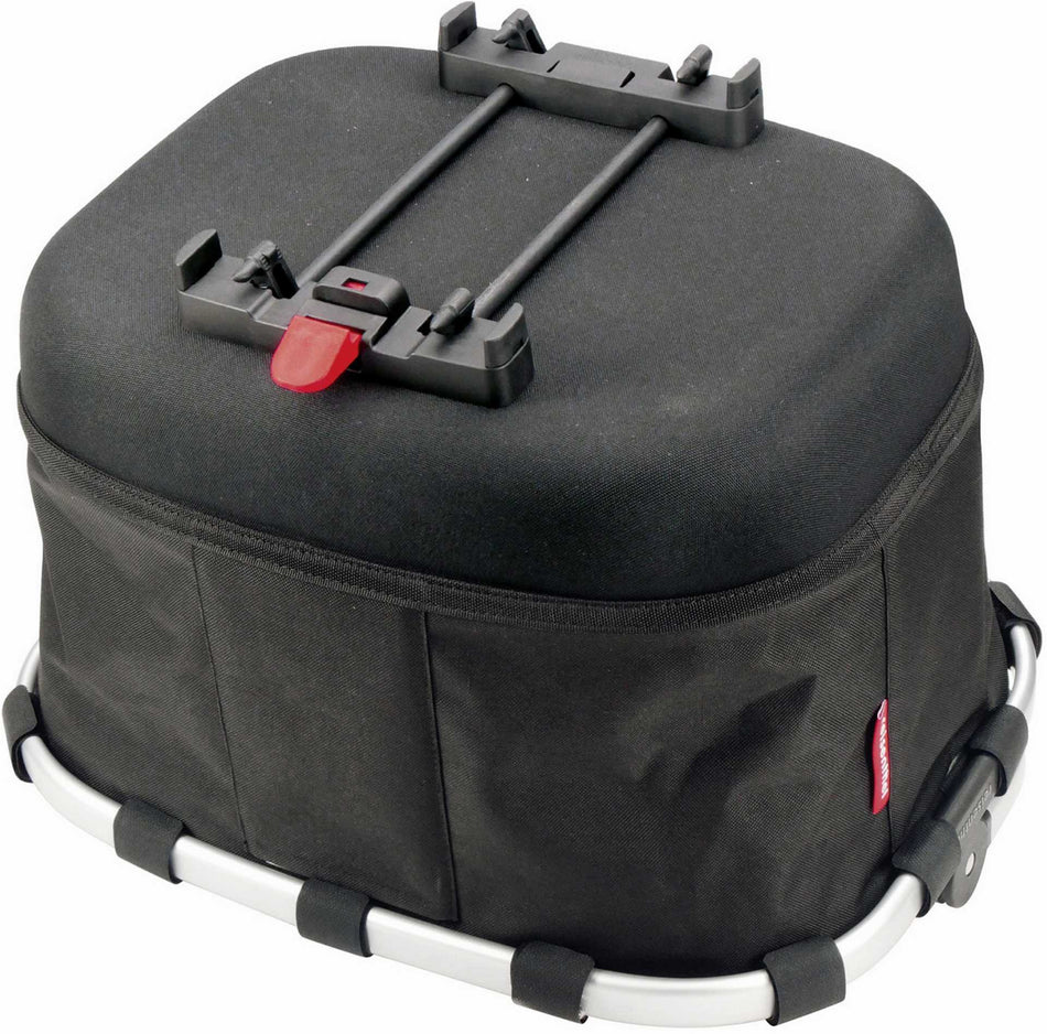 Klickfix Reisenthel Carrybag GT Gepäckträgertasche mit Aluminumrahmen für Racktime Fleur-schwarz