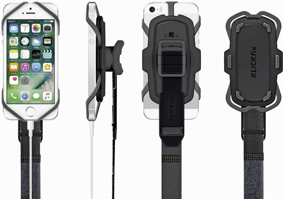 Klickfix Phonepad Loop Halterung grau/schwarz