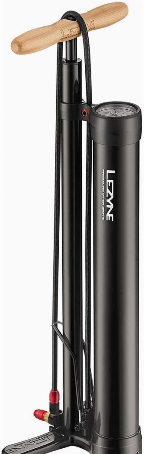 Lezyne Pressure Over Driv Standpumpe schwarz-glänzend 220PSI