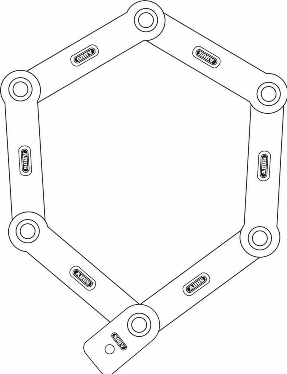 Abus Bordo Combo 6100/90 SHFL Monkeylink Faltschloss black