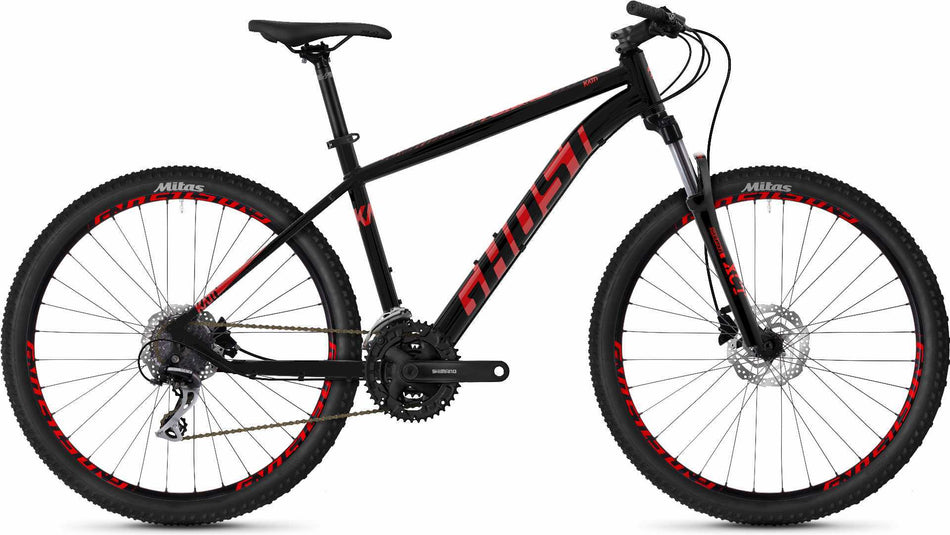 Ghost Kato 2.7 AL U 27,5" MTB-Hardtail jet black / riot red