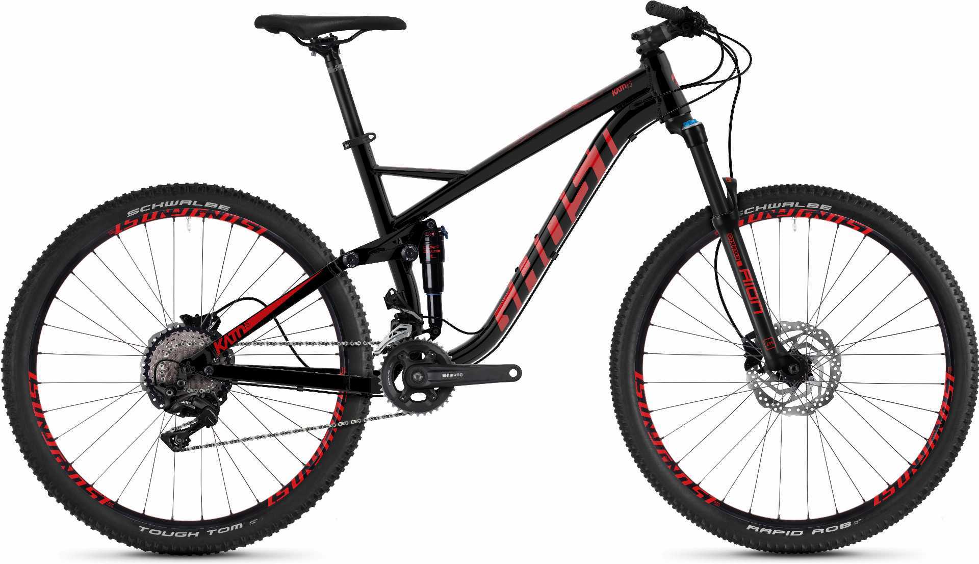 Ghost Kato FS 3.7 AL U 27,5" MTB-Fully jet black / riot red - XL