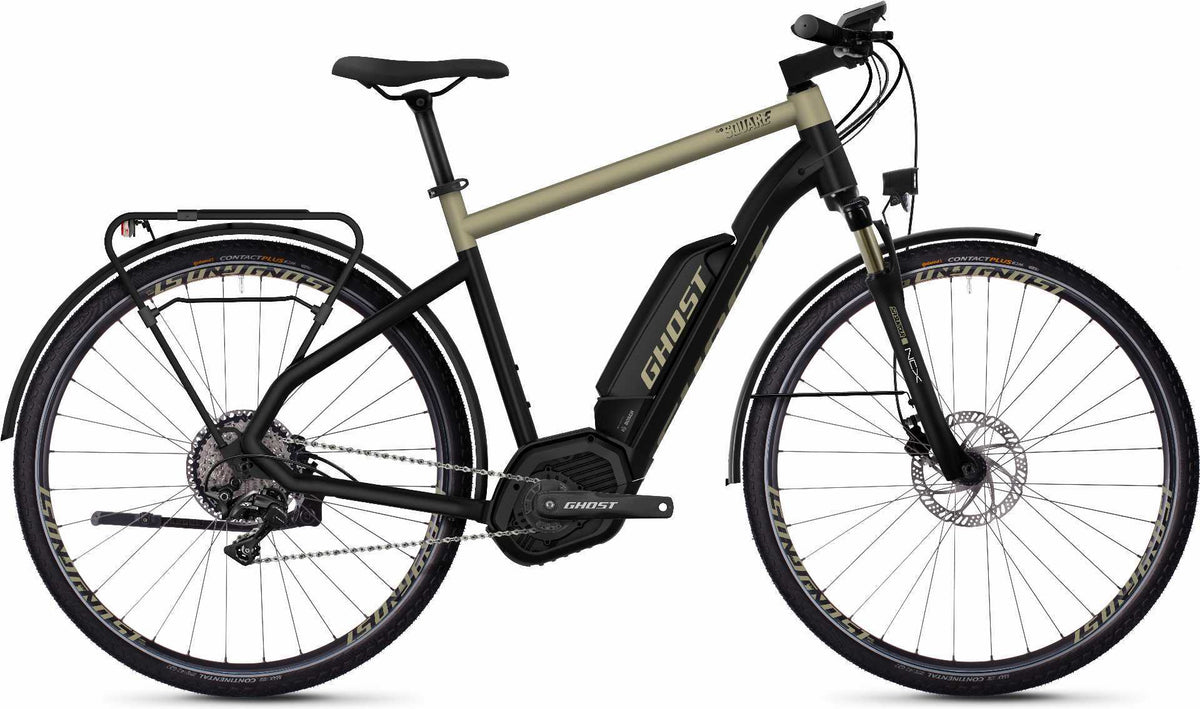 ghost e bike trekking damen Ghost Hybride Square Trekking B5.8 AL U E-Bike 28" jet black / ext gol – Biketech24