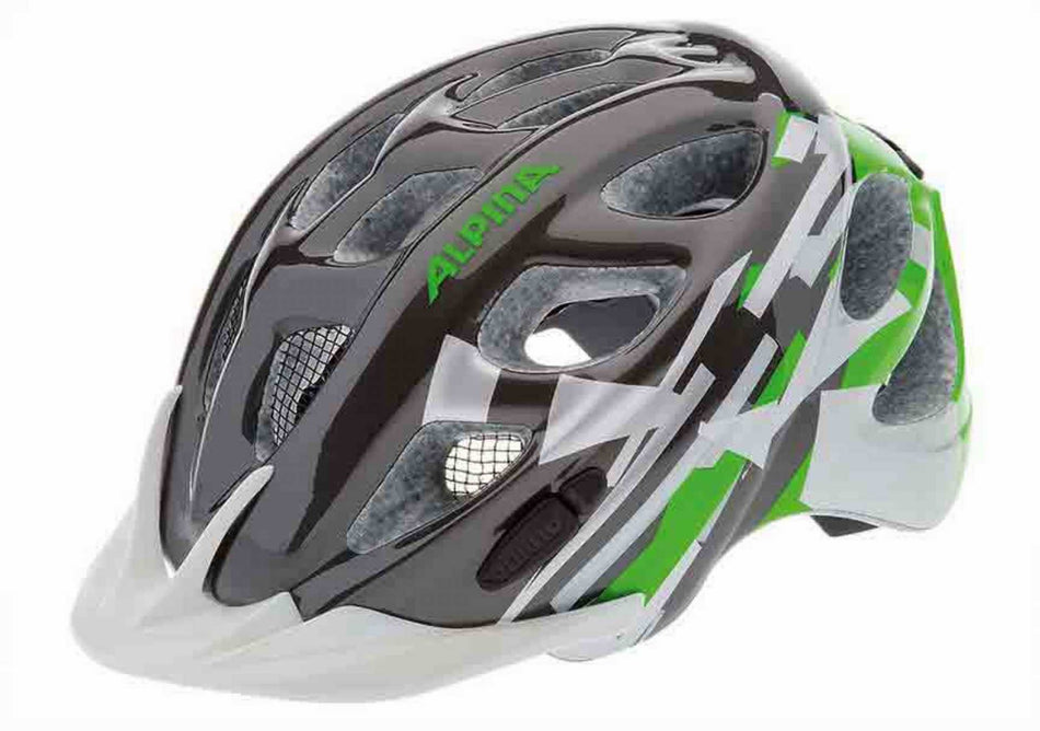 Alpina Rocky Kinder-Helm titanium green-white