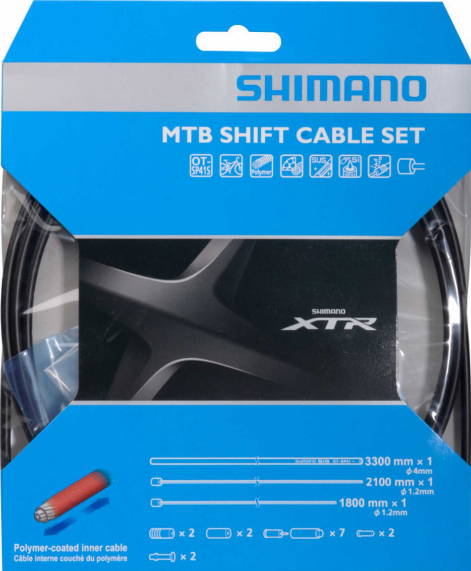 Shimano XTR MTB-Schaltzugset polymerbeschichtet schwarz