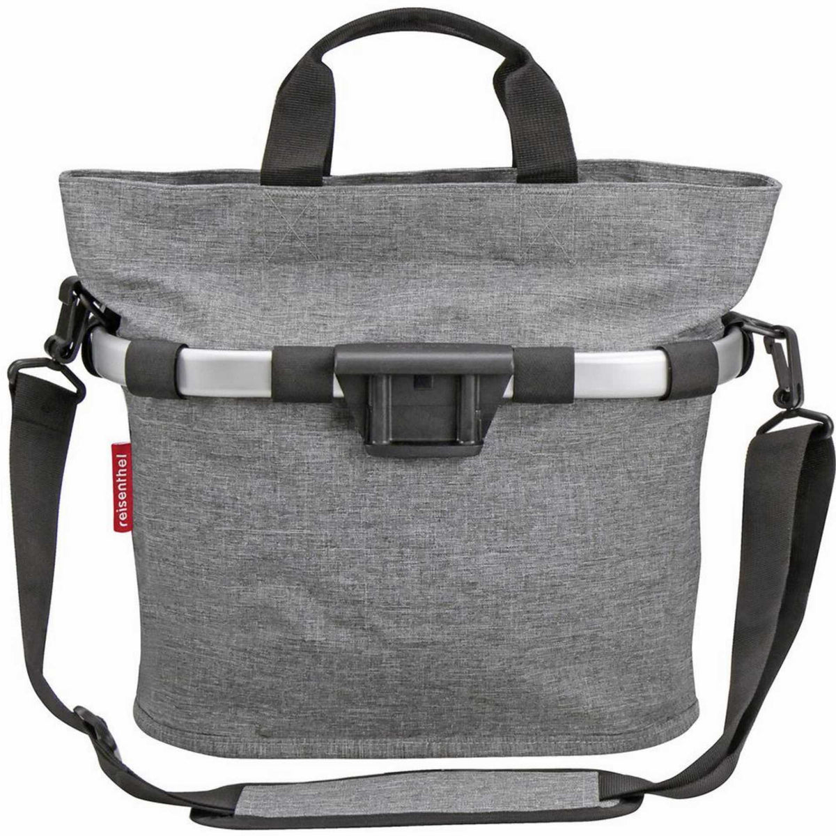 reisenthel bikebasket lenkertasche KLICKfix Reisenthel Bikebasket Oval S Lenkertasche twist silver – Biketech24