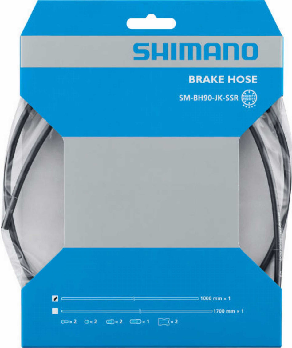 Shimano Bremsleitung SM-BH90-JK-SSR, 1.000 mm, Schwarz, Gerade - Gerade, 1 Stk.