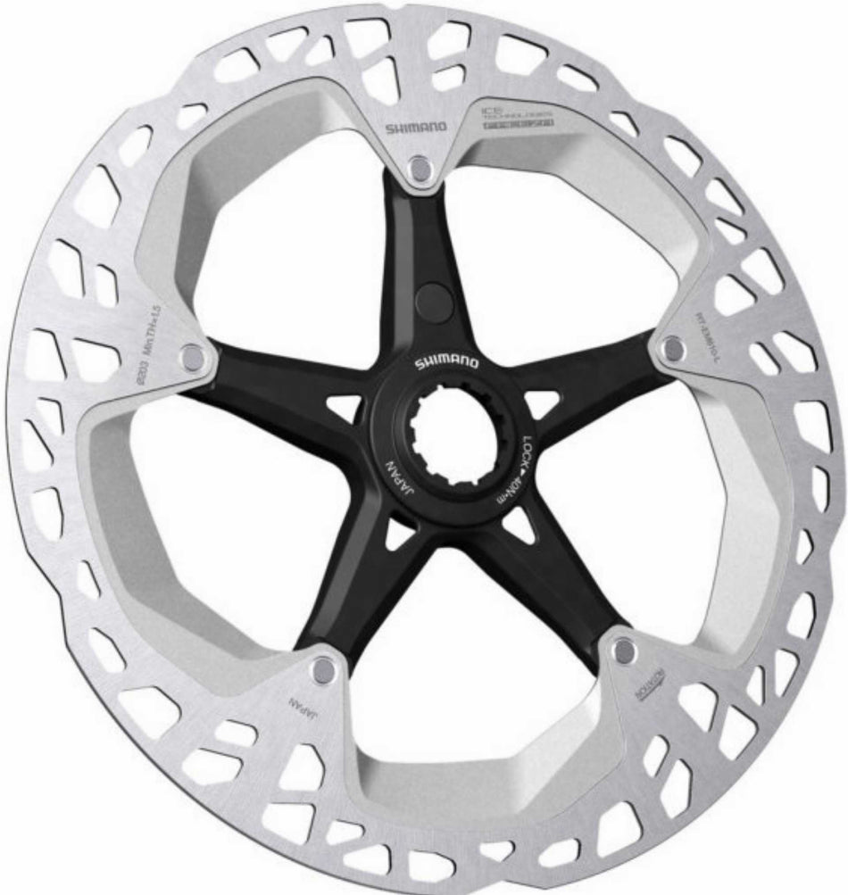 Shimano BREMSSCHEIBE RT-EM810 203MM MIT LOCK RING AU›ENVERZAHNUNG