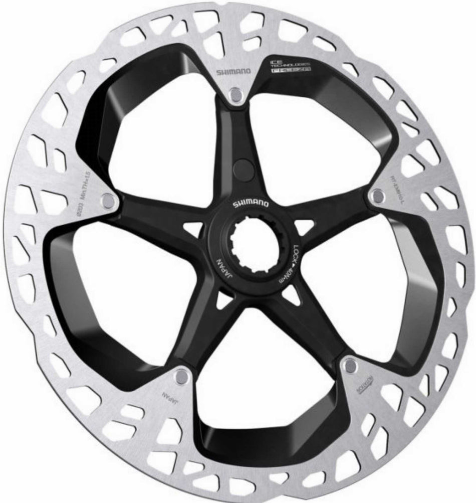 Shimano BREMSSCHEIBE RT-EM910 203MM MIT LOCK RING AUßENVERZAHNUNG