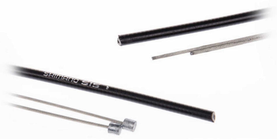 Shimano Schaltzug-Set Road Stahl, Stahl, 2x 2.100 mm, SIS-SP40, 1.700 mm, Schwarz, 1 Set