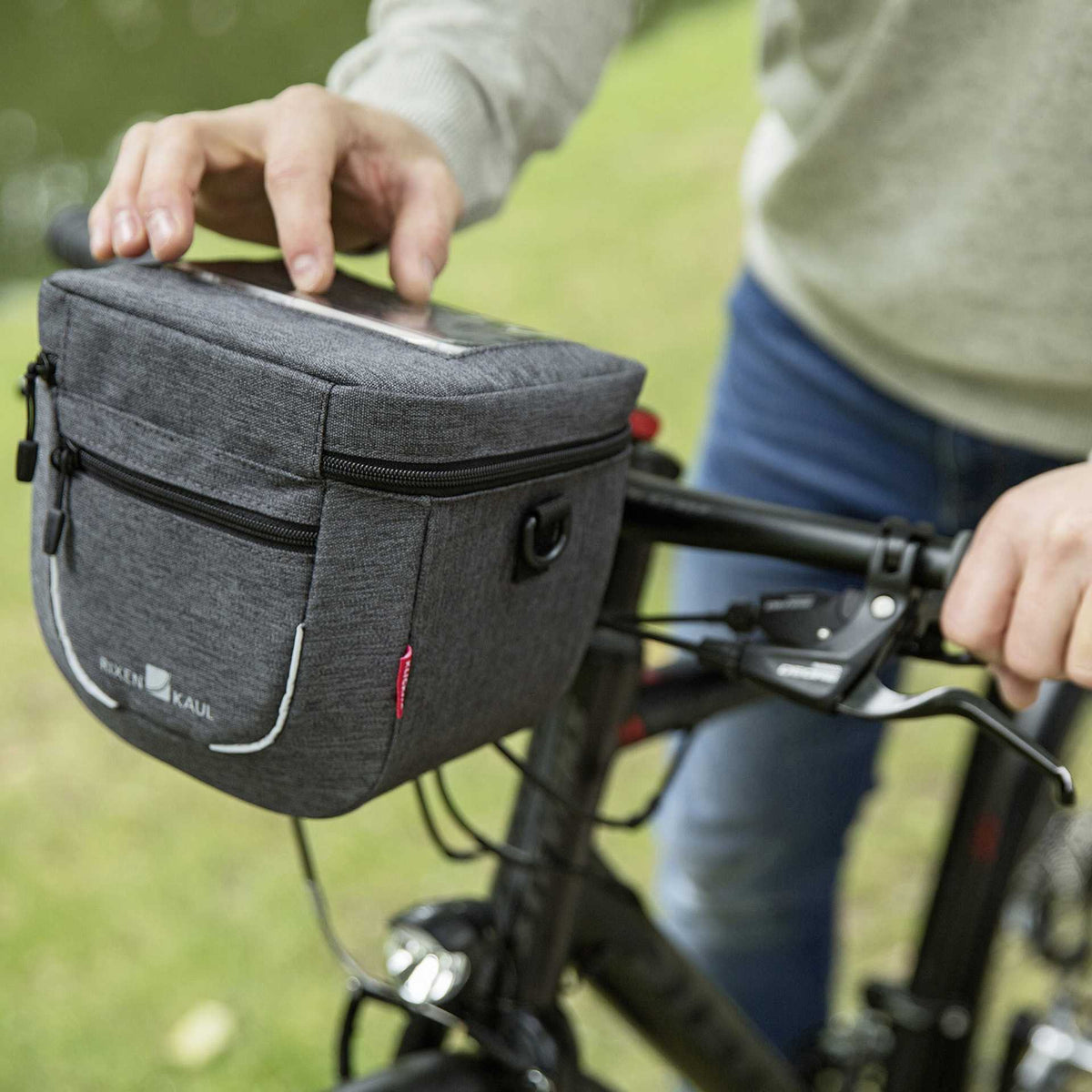 klickfix aventour compact city lenkertasche KLICKfix Aventour Compact City Lenkertasche grau – Biketech24