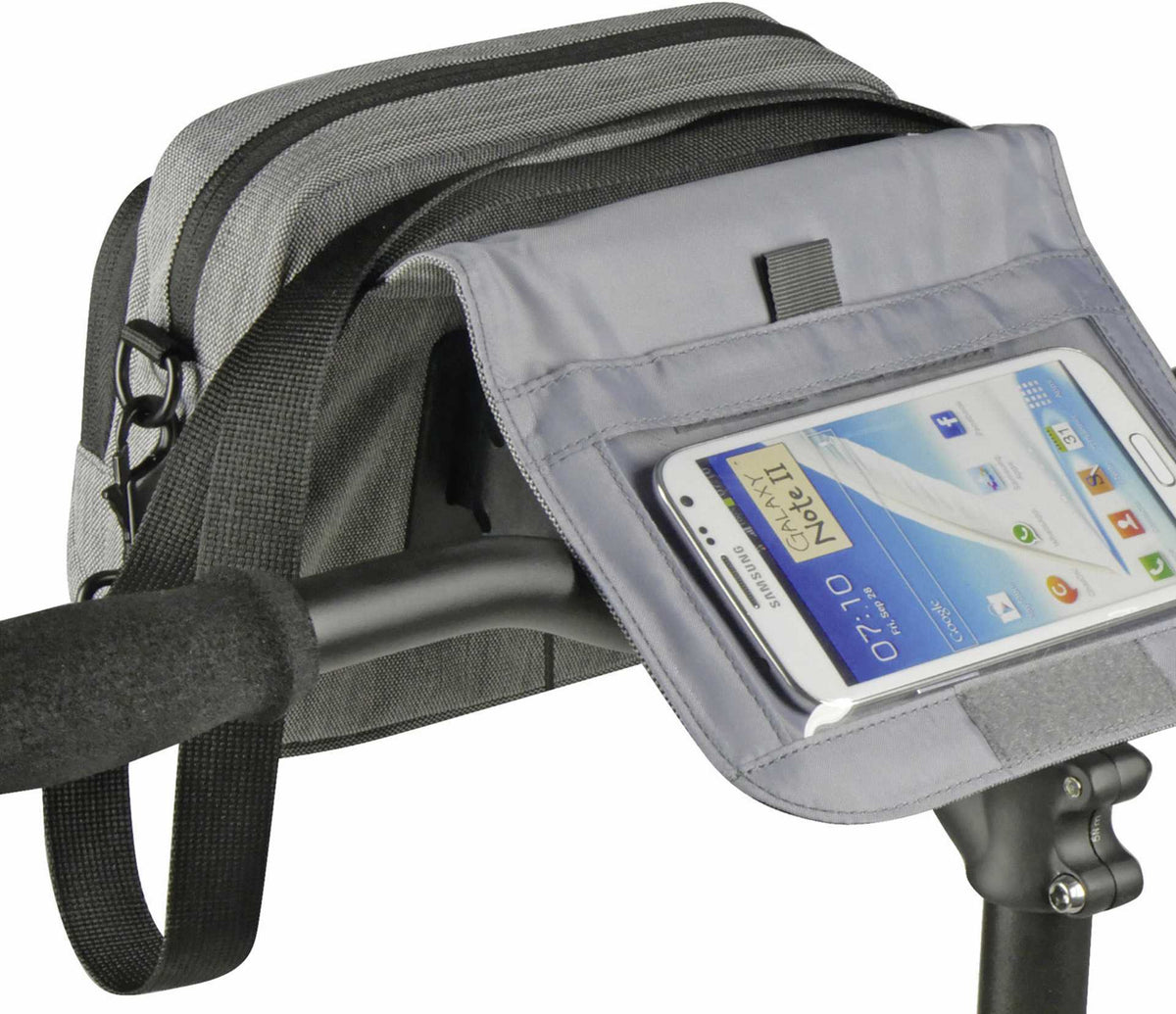 KLICKfix SmartBag Touch Lenkertasche grau