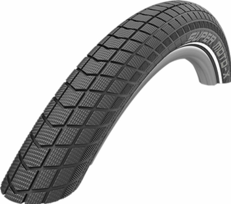 Schwalbe SUPER MOTO-X Perf, GreenGuard, SnakeSkin 20" Drahtreifen Black-Reflex 62-406