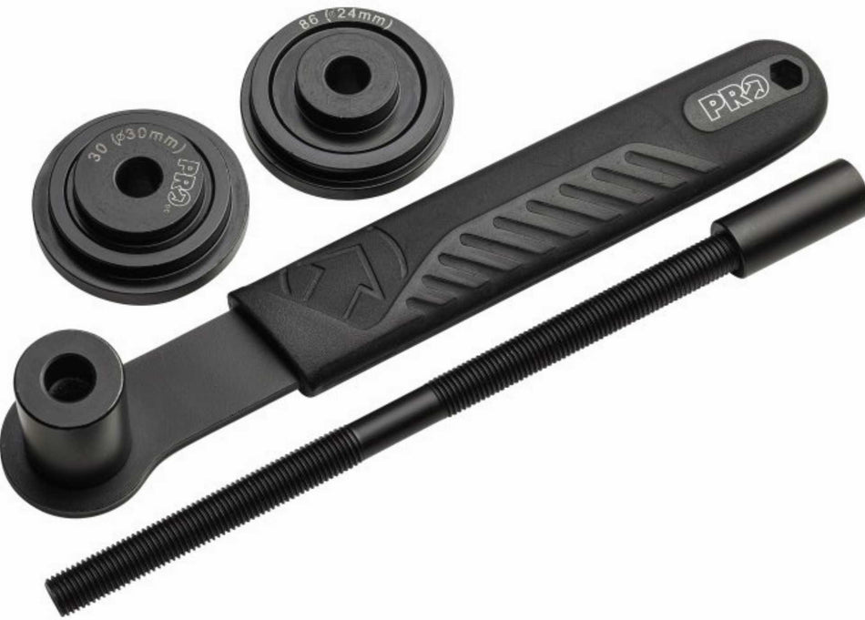 Pro Innenlager-Einpresswerkzeug Press-Fit, 24 mm/30 mm Achsen, schwarz
