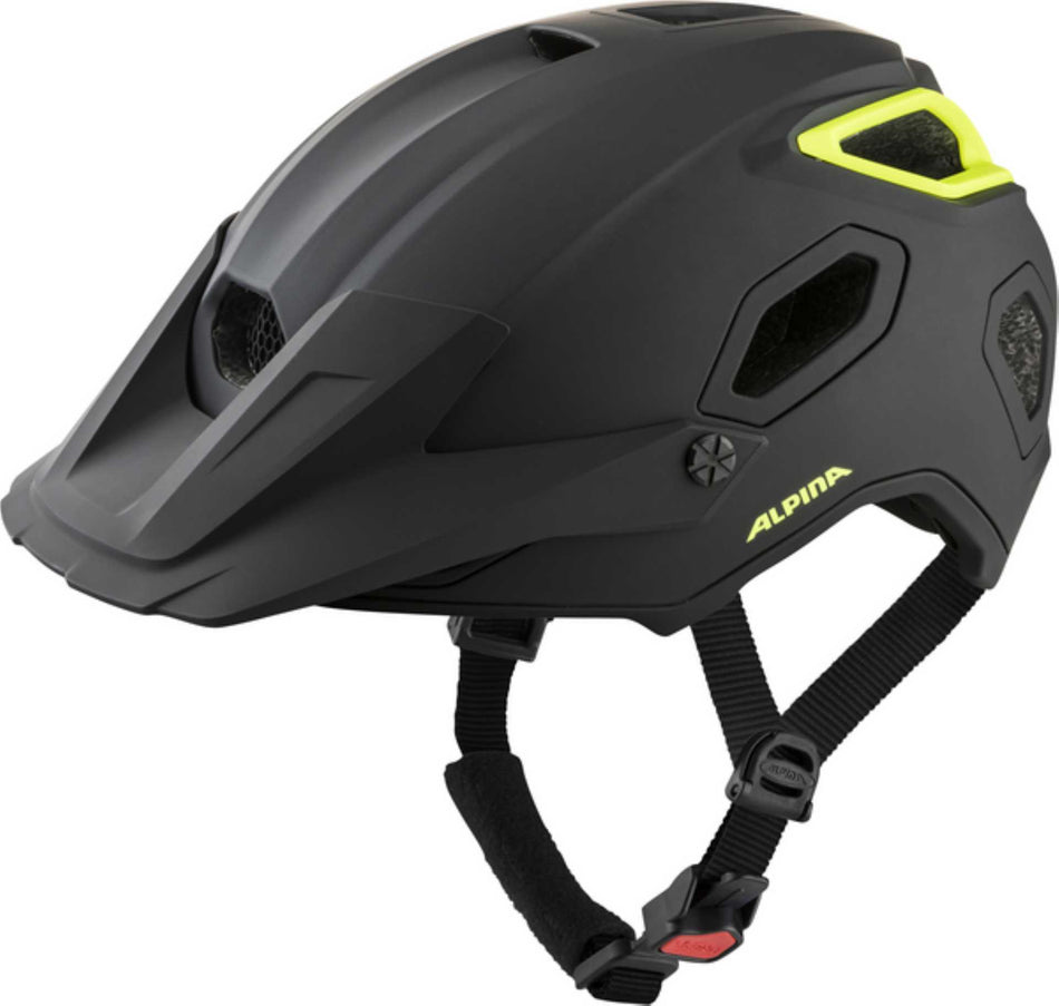 Alpina COMOX MTB-Helm black-neon matt