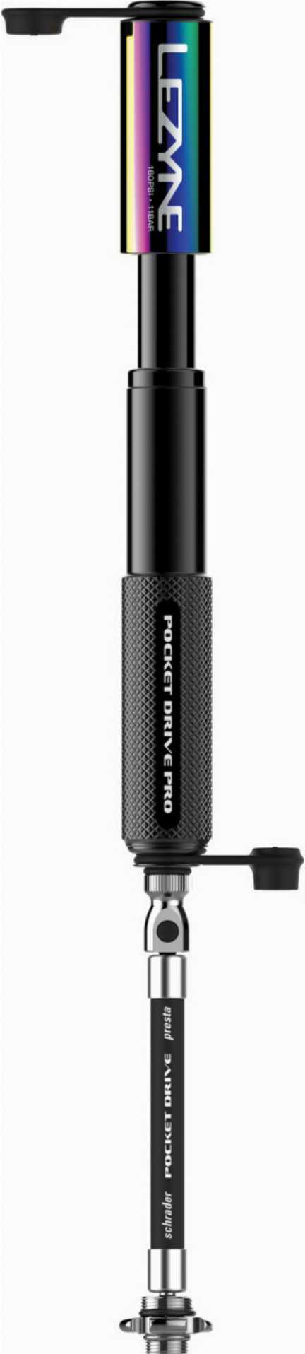 Lezyne Fahrrad Minipumpe Pocket Drive PRO schwarz-metallic