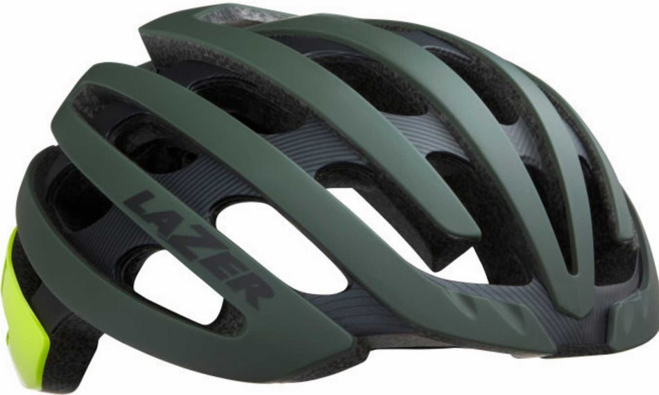 Lazer Z1 MIPS Helm matte dark green flash yellow