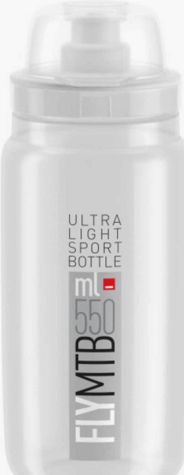 Elite Fly MTB Trinkflasche transparent/grau