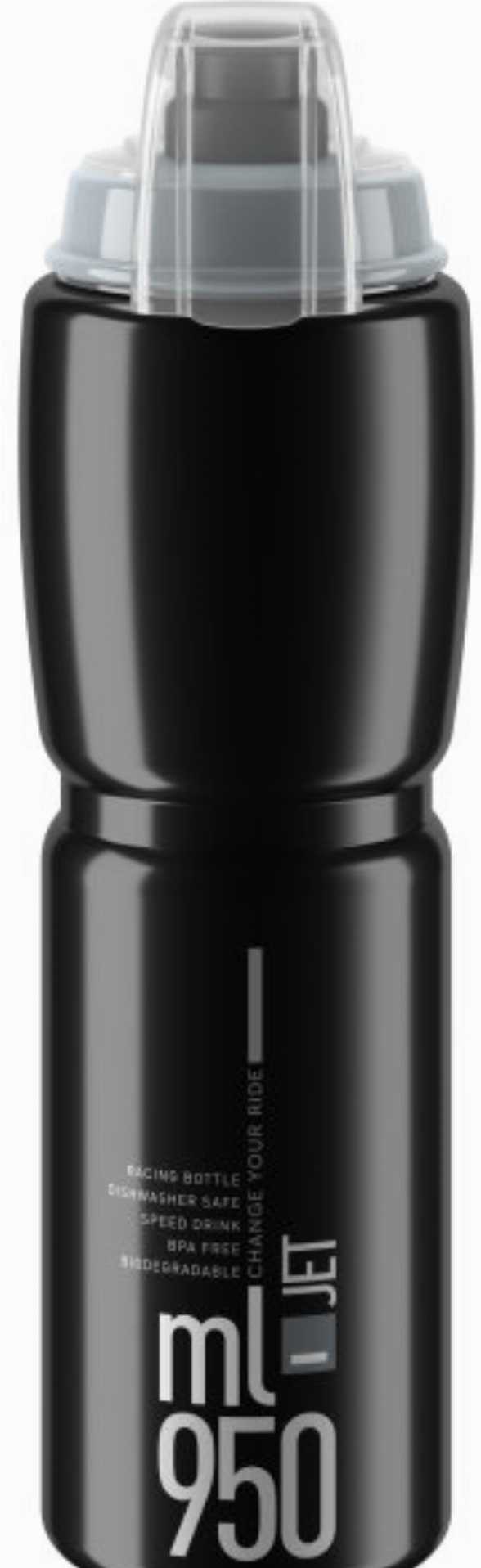 Elite Jet Plus Trinkflasche schwarz/grau