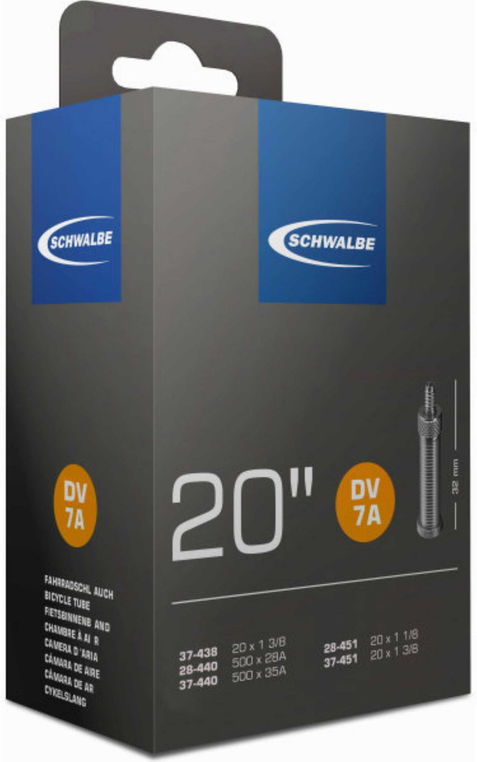 Schwalbe Nr.7A Schlauch 20'' DV