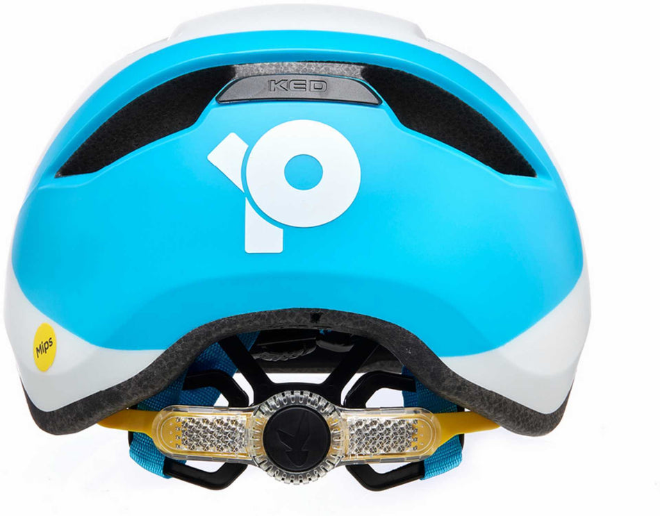KED POP Kinder-Helm white blue