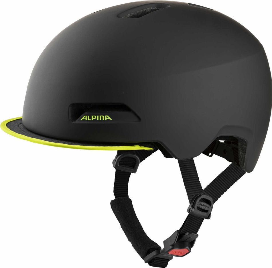 Alpina Brooklyn Helm black-neon-yellow matt
