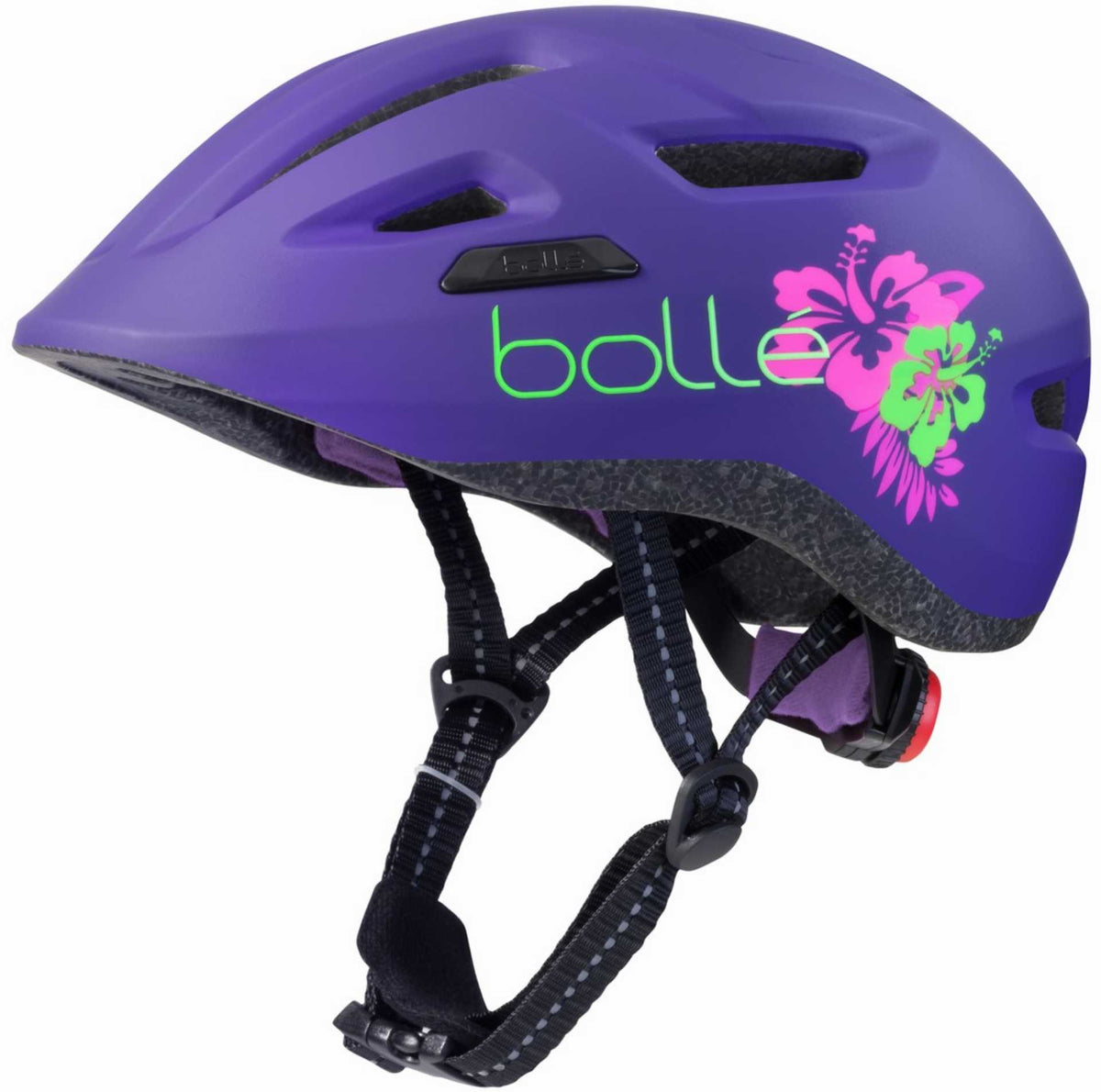 bolle fahrradhelm kinder Bolle Stance JR Kinder-Helm matte purple flower – Biketech24