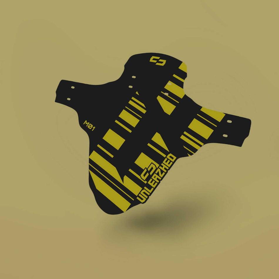 Unleazhed M01 Mudguard Logo Skin unsplash 1 pcs, 4 cable ties olive