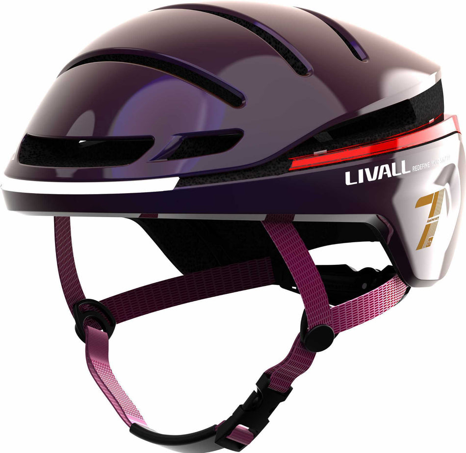 B-Ware - Livall EVO21 Helm + BR 80 Fernbedienung violett (Gebrauchtware)