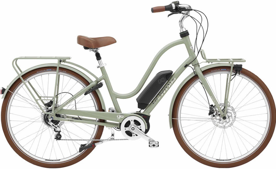 Electra Townie Commute Go! 5i EQ Step-Thru 500 Wh Retro E-Bike Wave 28" green tea M