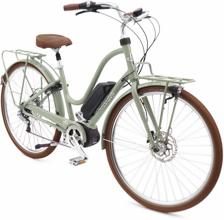 Electra Townie Commute Go! 5i EQ Step-Thru 500 Wh Retro E-Bike Wave 28" green tea M