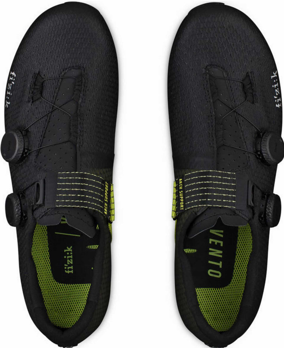 Fizik Stabilita Carbon Rennradschuhe schwarz gelb fluo