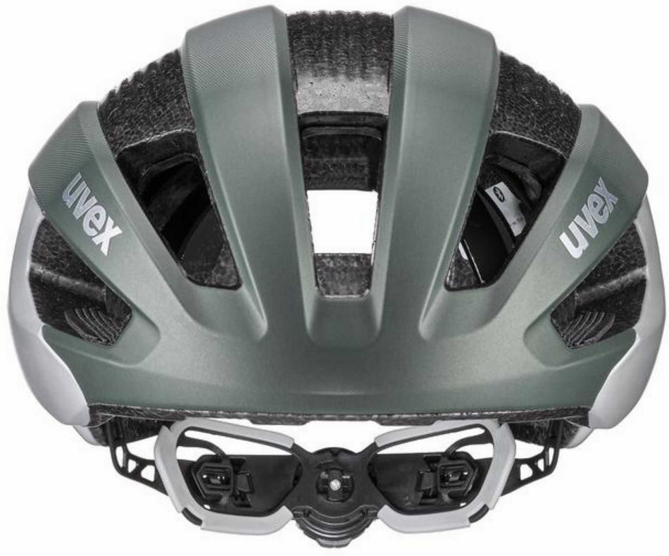 Uvex Rise CC Tocsen Rennrad-Helm irish green - silver matt