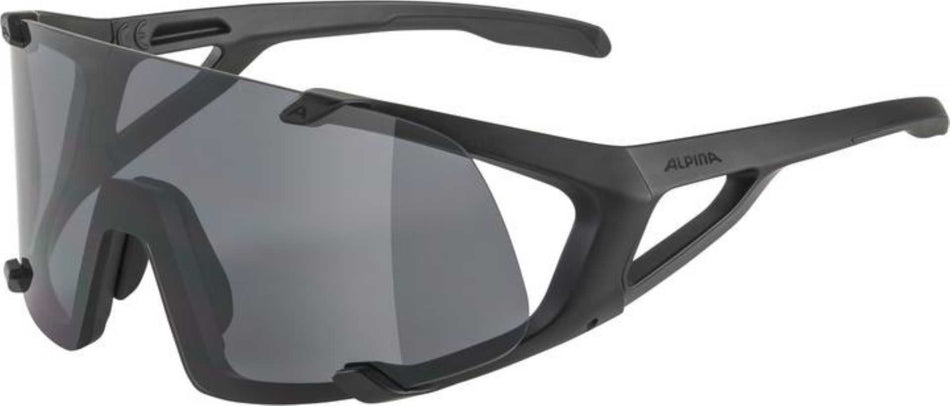 Alpina Hawkeye Q-Lite Sportbrille black matt/mirror black