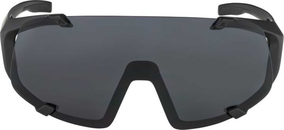 Alpina Hawkeye Q-Lite Sportbrille black matt/mirror black