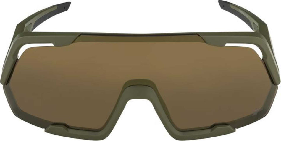 Alpina Rocket Q-Lite Sportbrille olive matt/mirror bronce