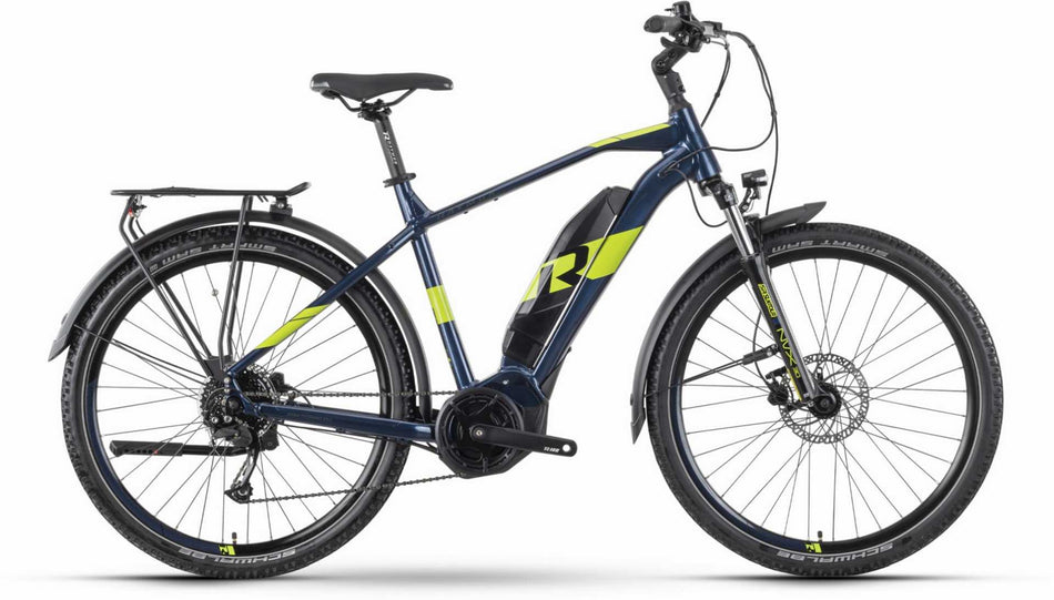Raymon CrossRay E 3.0 500 Wh E-Bike Diamant 27,5" dark blue/lime