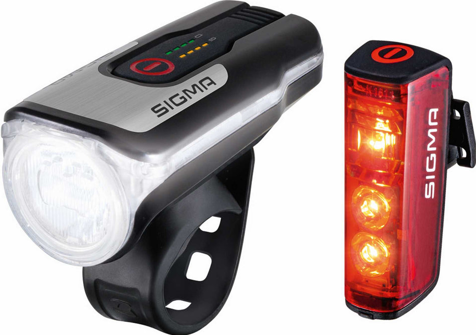 Sigma Set Aura 80 Lux USB Akku-Scheinwerfer mit K~ & Blaze schwarz/rot