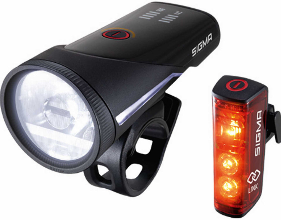 B-Ware - Sigma Set Aura 100 Lux USB Akku-Scheinwerfer mit K~ & Blaze Link schwarz/rot (Gebrauchtware)