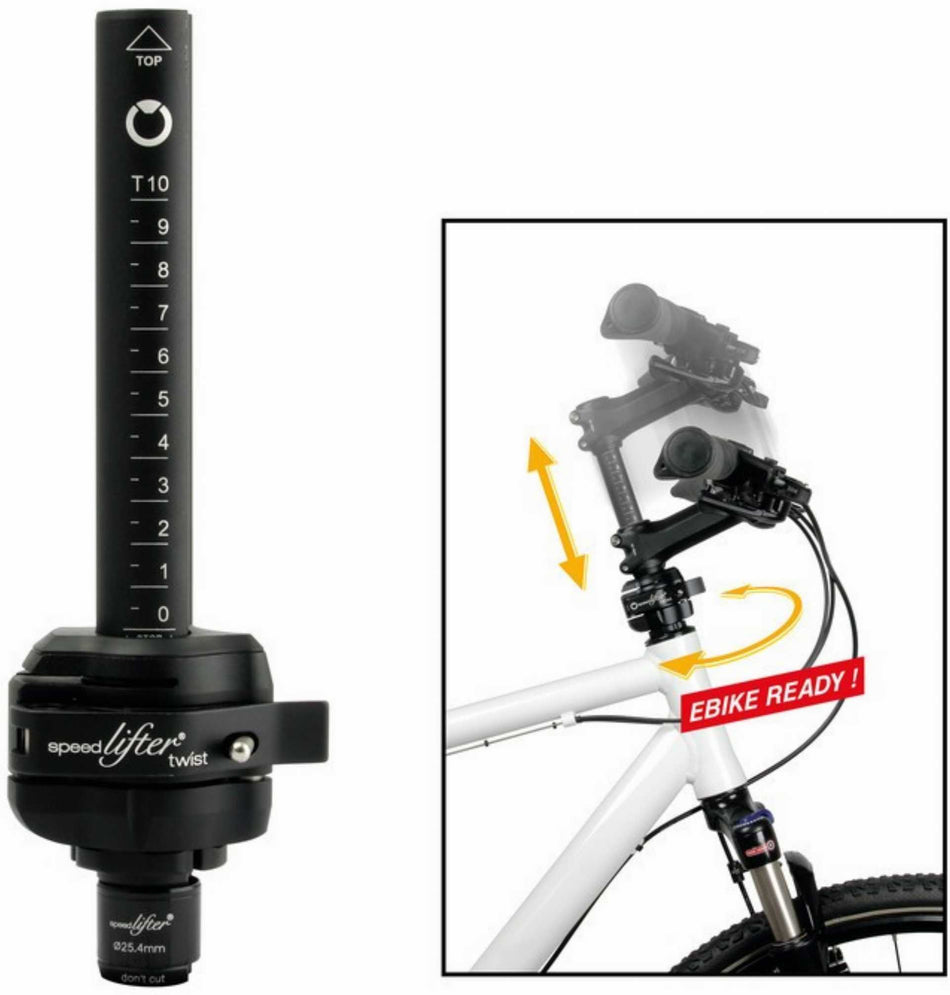 SpeedlifterTwist Lenker- Höhenverstellung mit Verdehfunktion +/-90°