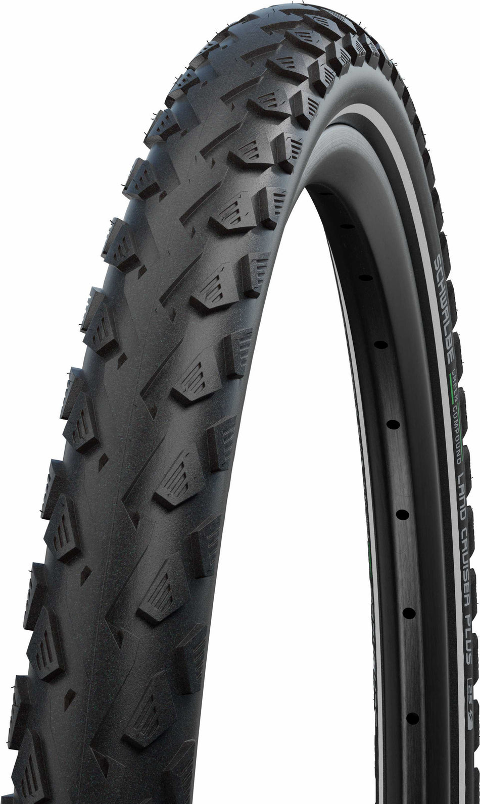 Schwalbe Land Cruiser Plus Green Compound, Active Line, Drahtreifen 26" TwinSkin, Tube, PunctureGuard black-reflex